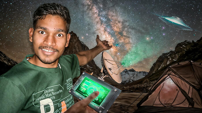 Sending massage in space